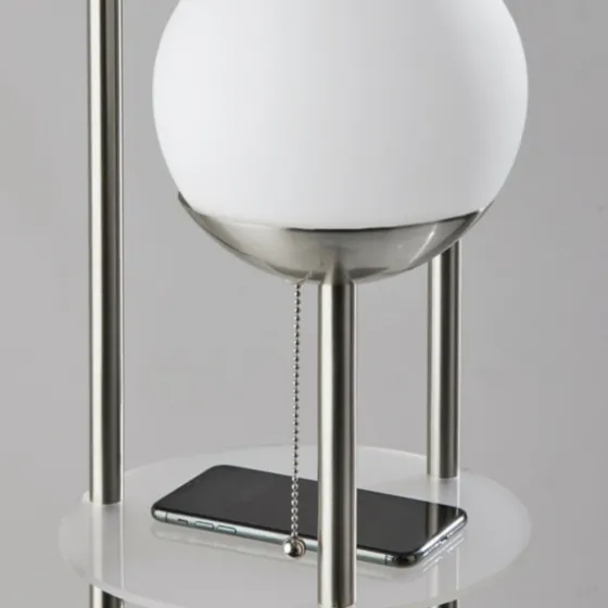 Silver Globe 3-Light Shelf Floor Lamp-Kirkland's Home New
