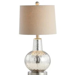 Silver Hammered Mercury Glass Table Lamp-Kirkland's Home Clearance