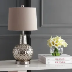 Silver Hammered Mercury Glass Table Lamp-Kirkland's Home Clearance