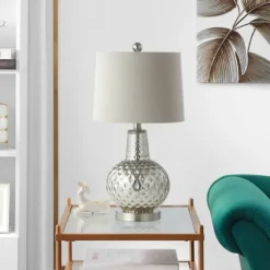 Silver Hammered Mercury Glass Table Lamp-Kirkland's Home Clearance