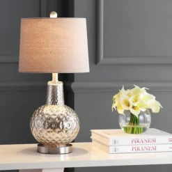 Silver Hammered Mercury Glass Table Lamp-Kirkland's Home Clearance