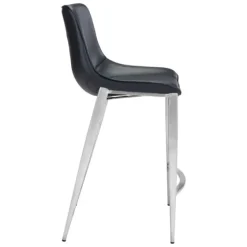 Silver Leather Counter Stools, Set Of 2-Kirkland's Home Outlet