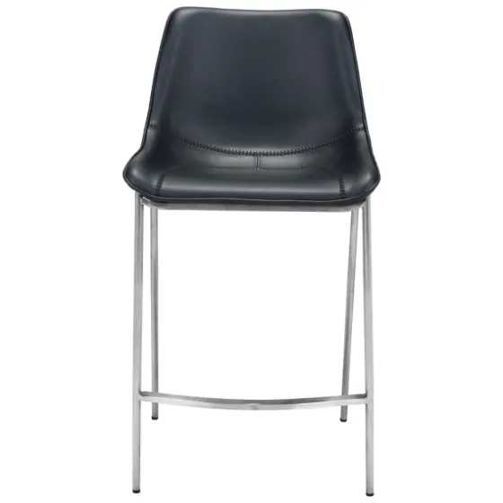 Silver Leather Counter Stools, Set Of 2-Kirkland's Home Outlet