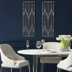 Silver Madison Park Florian Wall Plaques, Set Of 2-Kirkland's Home Flash Sale
