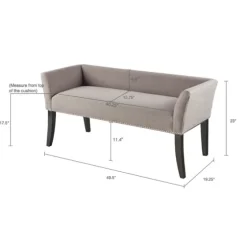 Silver Melinda Accent Bench-Kirkland's Home New