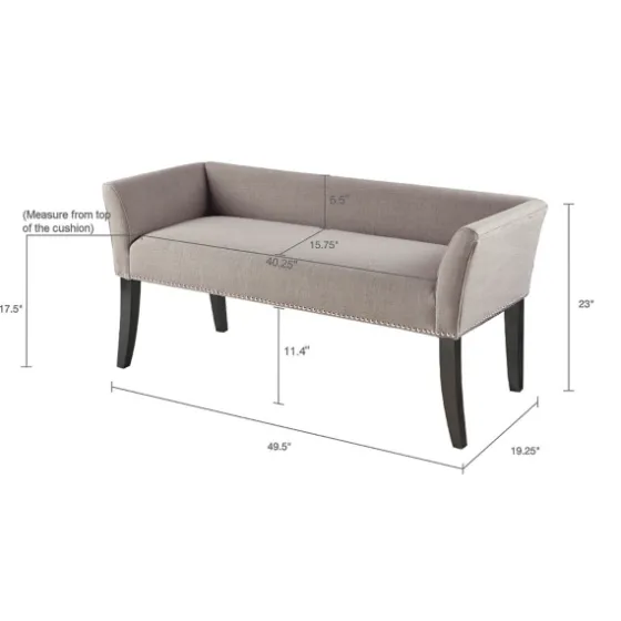 Silver Melinda Accent Bench-Kirkland's Home New