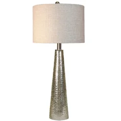 Silver Mercury Glass Cone Table Lamp-Kirkland's Home Online