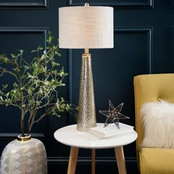 Silver Mercury Glass Cone Table Lamp-Kirkland's Home Online