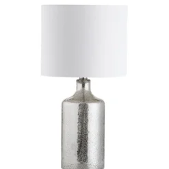Silver Mercury Glass Cylinder Table Lamp-Kirkland's Home Store