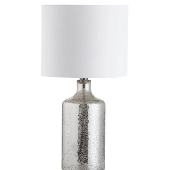 Silver Mercury Glass Cylinder Table Lamp-Kirkland's Home Store