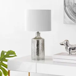 Silver Mercury Glass Cylinder Table Lamp-Kirkland's Home Store
