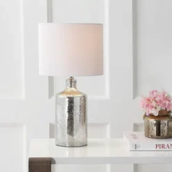 Silver Mercury Glass Cylinder Table Lamp-Kirkland's Home Store