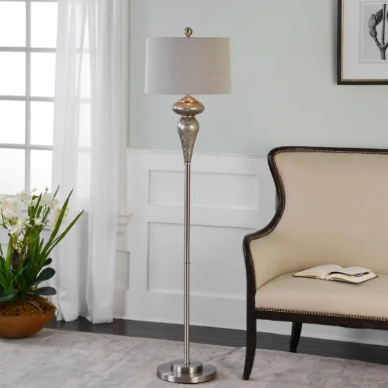 Silver Mercury Glass Floor Lamp, Set Of 2-Kirkland's Home Shop