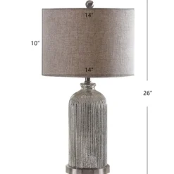 Silver Mercury Glass Ribbed Table Lamps, Set Of 2-Kirkland's Home Discount