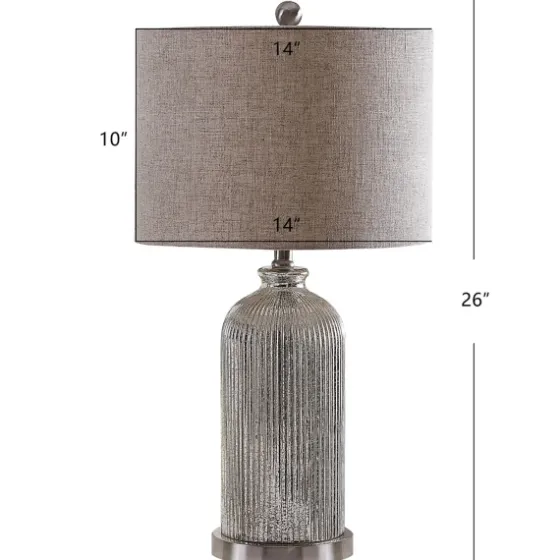 Silver Mercury Glass Ribbed Table Lamps, Set Of 2-Kirkland's Home Discount