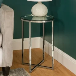 Silver Metal And Glass Accent Tables, Set Of 2-Kirkland's Home Best Sale