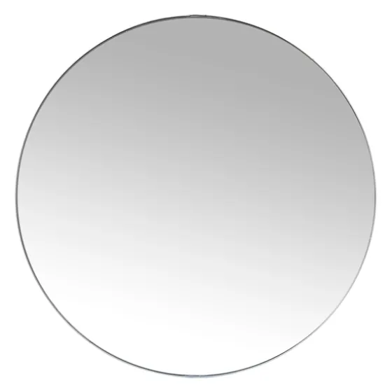 Silver Metal Linear Round Mirror, 30 In.-Kirkland's Home New