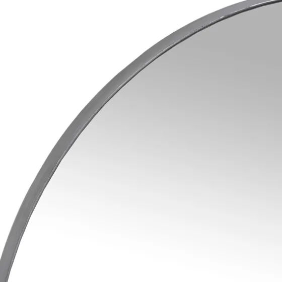 Silver Metal Linear Round Mirror, 30 In.-Kirkland's Home New