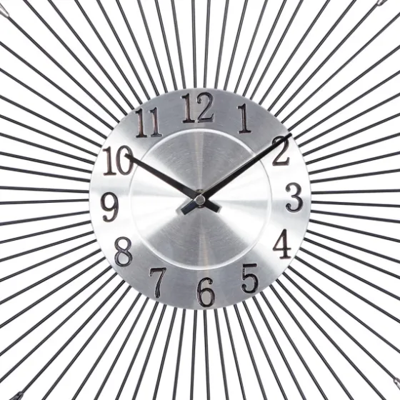 Silver Metal Sunburst Droplet Frame Clock-Kirkland's Home Cheap