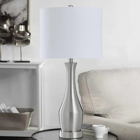 Silver Metal Taper Table Lamp-Kirkland's Home Sale