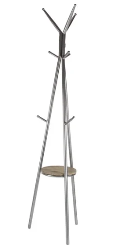 Silver Metal Tripod Coat Rack With Shelf-Kirkland's Home Discount