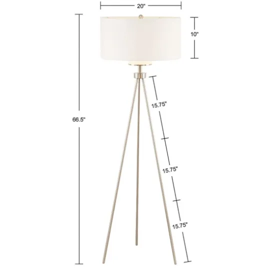 Silver Metal Tripod Floor Lamp-Kirkland's Home New