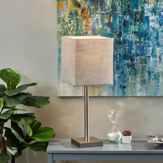 Silver Monochrome Square Table Lamp-Kirkland's Home Cheap