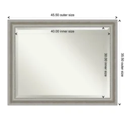 Silver Patina Scallop Framed Mirror, 45.5X35.5 In.-Kirkland's Home Online