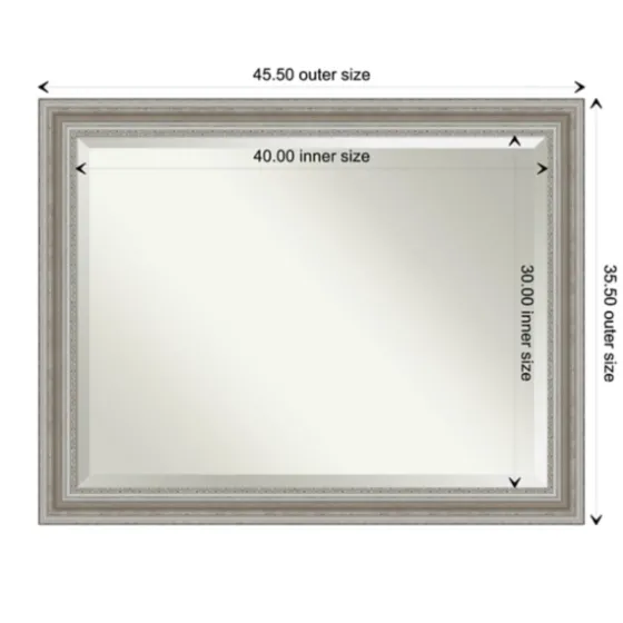 Silver Patina Scallop Framed Mirror, 45.5X35.5 In.-Kirkland's Home Online