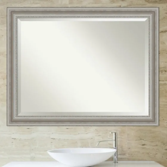 Silver Patina Scallop Framed Mirror, 45.5X35.5 In.-Kirkland's Home Online
