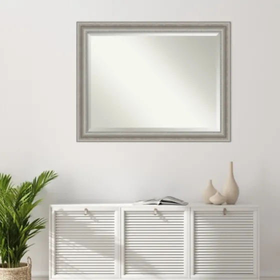 Silver Patina Scallop Framed Mirror, 45.5X35.5 In.-Kirkland's Home Online