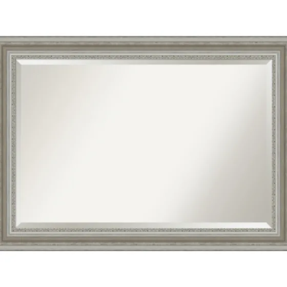 Silver Patina Scallop Framed Mirror, 41.5X29.5 In.-Kirkland's Home Store