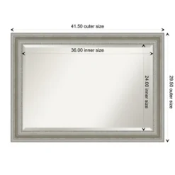 Silver Patina Scallop Framed Mirror, 41.5X29.5 In.-Kirkland's Home Store