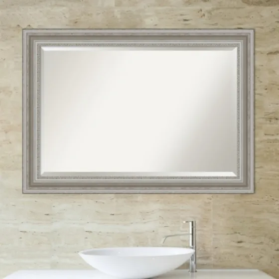 Silver Patina Scallop Framed Mirror, 41.5X29.5 In.-Kirkland's Home Store