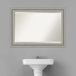 Silver Patina Scallop Framed Mirror, 41.5X29.5 In.-Kirkland's Home Store