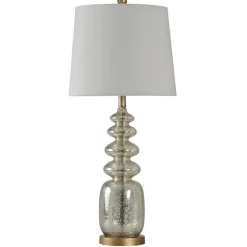 Silver Rounded Mercury Glass Table Lamp-Kirkland's Home Outlet