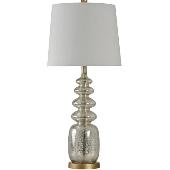Silver Rounded Mercury Glass Table Lamp-Kirkland's Home Outlet