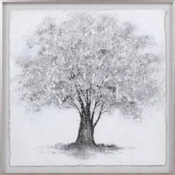 Silver Tree Rice Paper Framed Art Print-Kirkland's Home Hot
