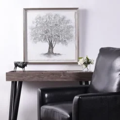 Silver Tree Rice Paper Framed Art Print-Kirkland's Home Hot