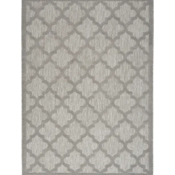 Silver Trellis Indoor/Outdoor Area Rug, 6X9-Kirkland's Home Best Sale