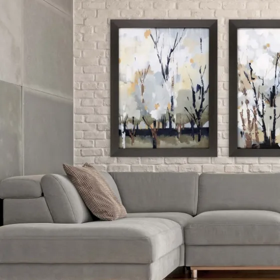 Silversong Birch Abstract Framed Art Print-Kirkland's Home Cheap