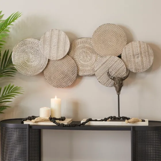 Silvery Rivers Layered Disks Wall Plaque-Kirkland's Home Flash Sale