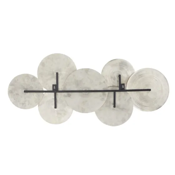 Silvery Rivers Layered Disks Wall Plaque-Kirkland's Home Flash Sale