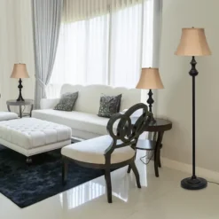 Simple Bronze Metal 3-Pc. Floor And Table Lamp Set-Kirkland's Home Flash Sale