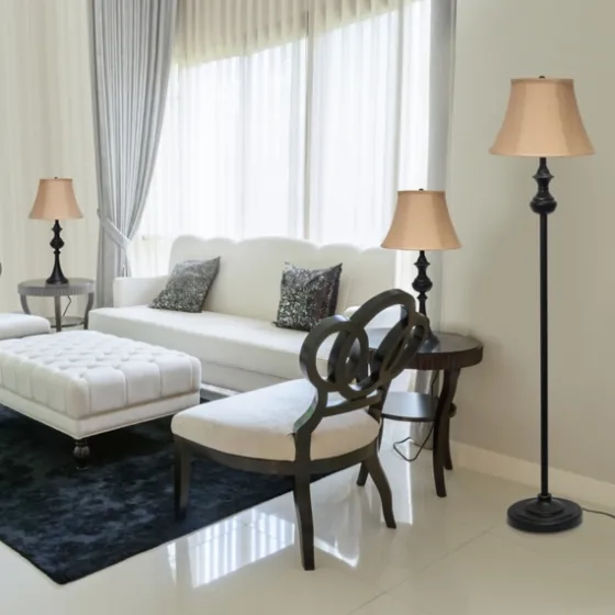 Simple Bronze Metal 3-Pc. Floor And Table Lamp Set-Kirkland's Home Flash Sale