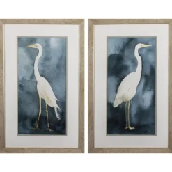 Simple Egret 2-Pc. Framed Wall Art Set-Kirkland's Home Online