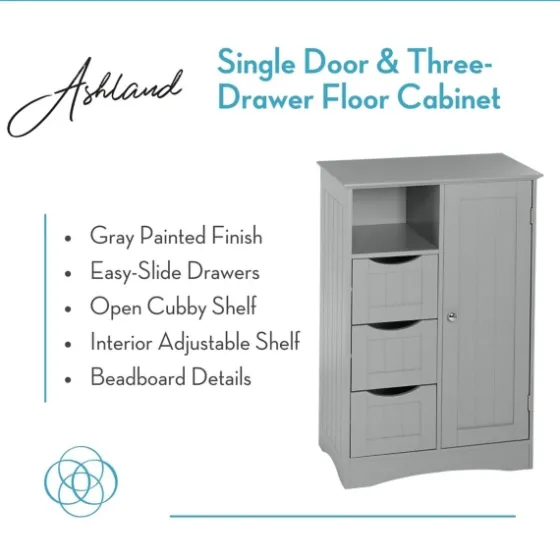 Single Door 3-Drawer Cabinet-Kirkland's Home New