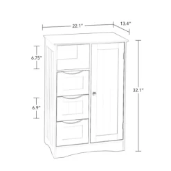 Single Door 3-Drawer Cabinet-Kirkland's Home New
