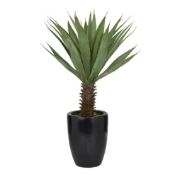 Sisal Palmtree In Sleek Black Planter-Kirkland's Home Fashion
