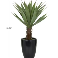 Sisal Palmtree In Sleek Black Planter-Kirkland's Home Fashion